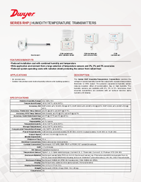 Thumbnail of document Data Sheet - RHP Humidity/Temperature Transmitter